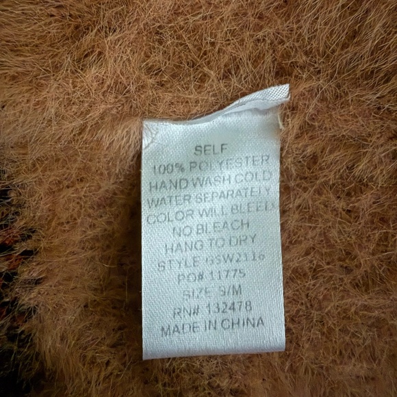 Glam Leopard Print Button Down Cardigan in Brown and Black Size S/M - Picture 4 of 4